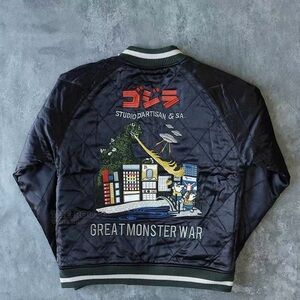 Studio D'Artisan Black Bomber Jacket